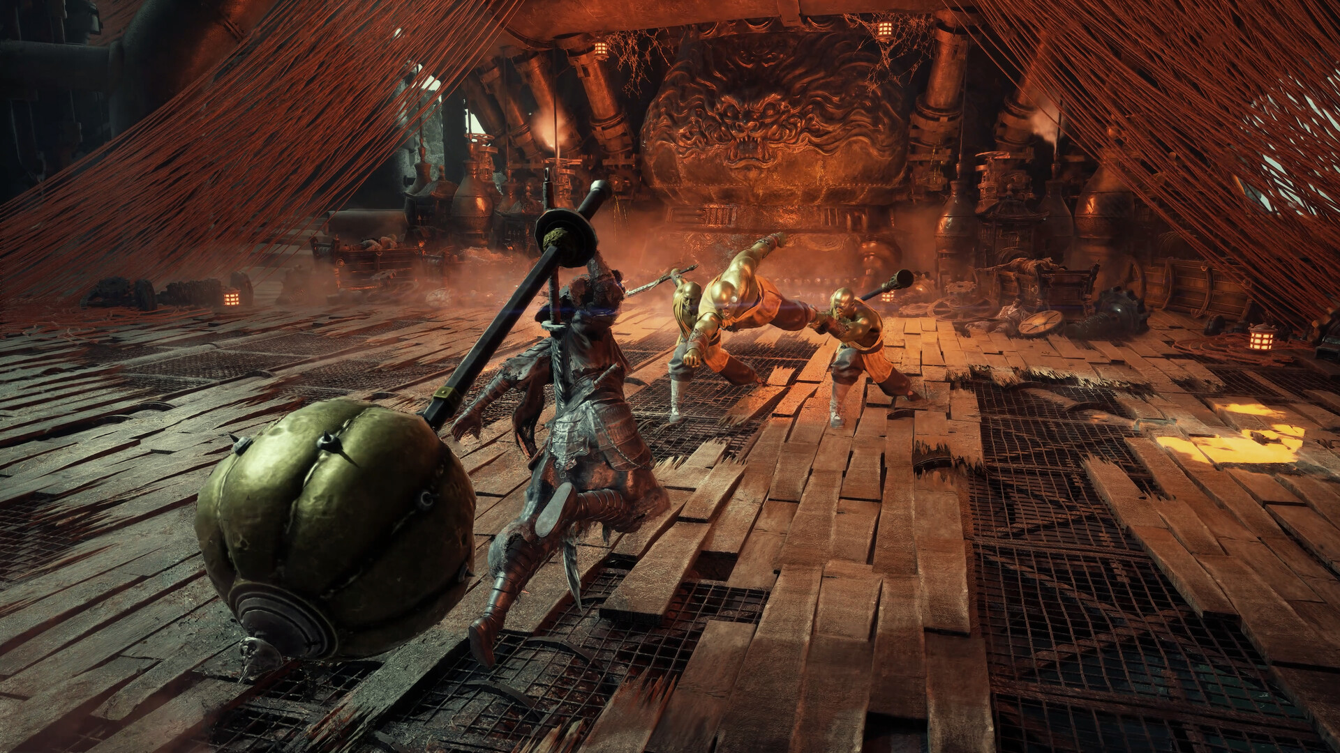 Soul uses an aerial combat technique in official Phantom Blade Zero gameplay